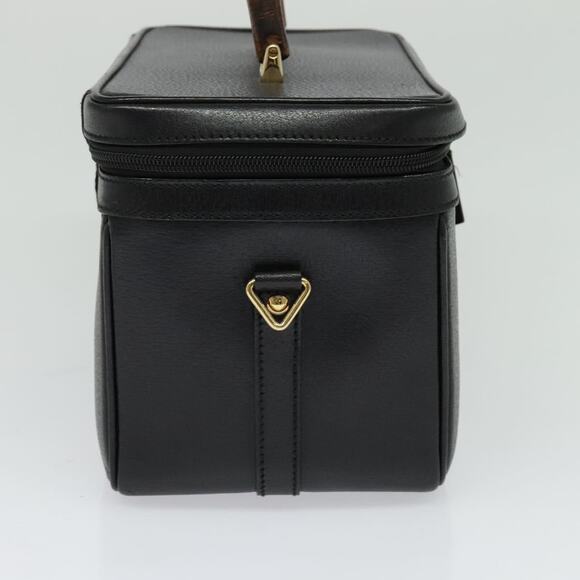 GUCCI Bamboo Hand Bag Leather Black Gold 013 2122 013 2122 - Picture 4 of 16